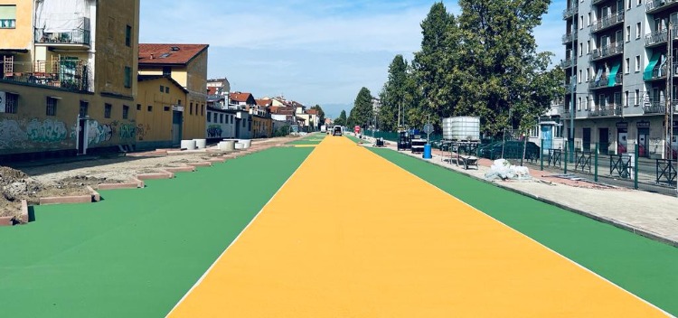 New surface in tenflex civic in Turin - Italy